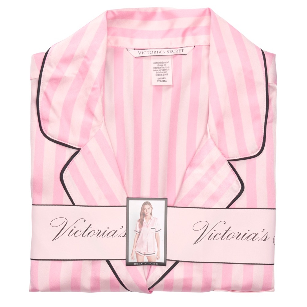 Victoria's Secret iconic pink stripe pyjama set